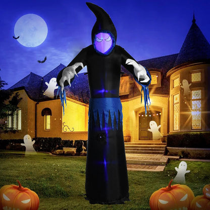 Giant Halloween Inflatable LED Lighted Decoration Pumpkin Ghost Grim Reaper Scary Holloween Party Decor Outdoor Inflatable Toys