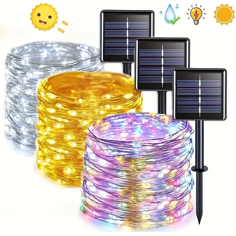 Solar String Lights Outdoor Waterproof Fairy Garland 8Modes Solar Lamp Halloween Decorations Lights Outdoor For Garden Christmas