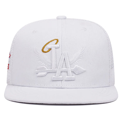 2024 New Letter Wing Pattern Side Coconut Tree Embroidery Fashion High Quality Snapback Men's Versatile Casual Baseball Hat