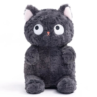 NEW Kawaii Cat Plush Toy Cute Stuffed Animal Cat Pillow Doll Glow in the Dark Eyes Halloween Gift Birthday Gift for Kids