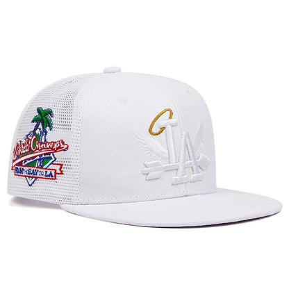 2024 New Letter Wing Pattern Side Coconut Tree Embroidery Fashion High Quality Snapback Men's Versatile Casual Baseball Hat