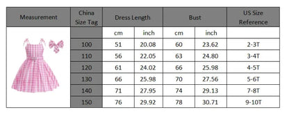 2024 New Movie Barbi Girls Boys Costume Cosplay Clothes Children Pink Halloween Carnival Kids Party Wear For 2-10 Years