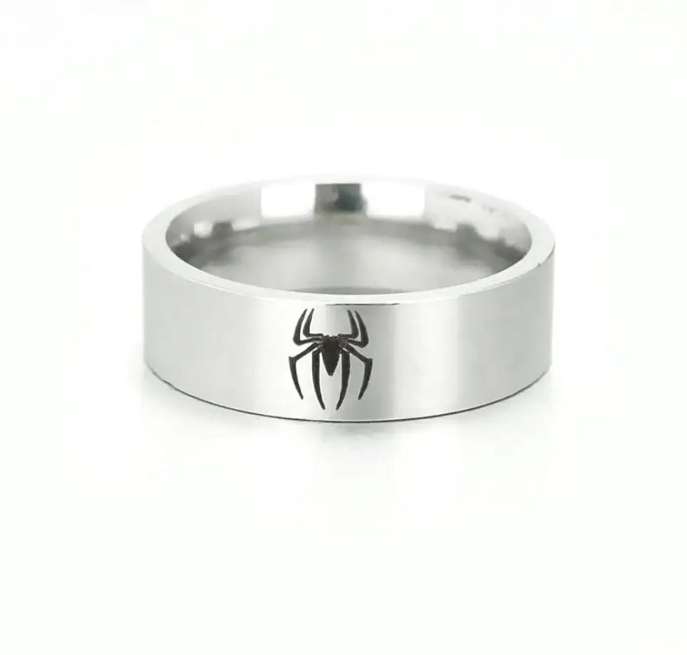 8MM Wide Stainless Steel Spider Ring For Men Women Finger Rings 2023 Hip Hop Punk Jewelry Birthday Gift for Halloween Friend