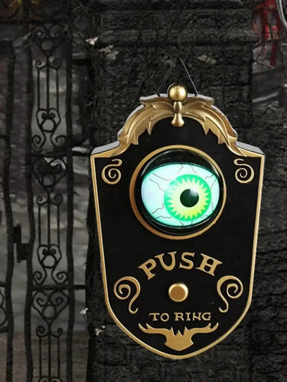 Halloween Eyeball Doorbell Electric Luminous Sound One Eyed Doorbell Prank Prop Glowing Horror Ghost Festival Haunted Decoration