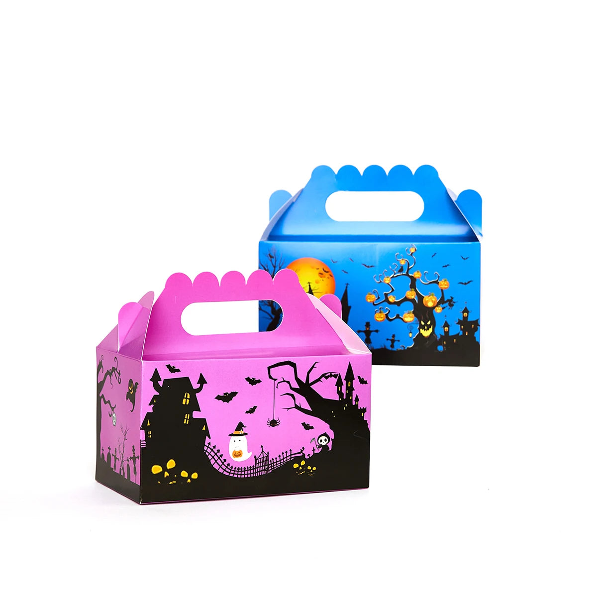 4/24 pcs Halloween hand-held cake box gift packaging box, party baking packaging supplies, holiday supplies