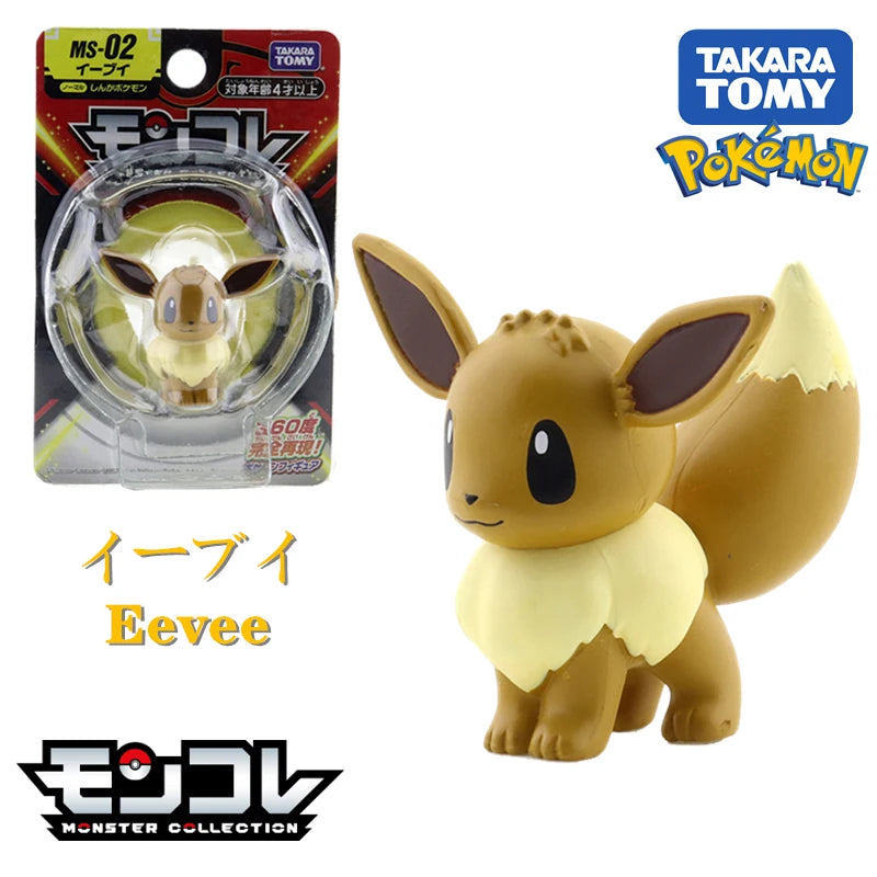 Takara Tomy Pokemon Eevee PVC Action Figures Umbreon Espeon Sylveon Glaceon Jolteon Anime Figure Model Toys Kids Halloween Gifts