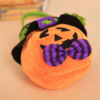 1Pcs Happy Halloween Cotton Hand Bags Vampire Ghost Pumpkin Witch Gift Bags for Halloween Trick or Treat Party Supplies Cany Bag