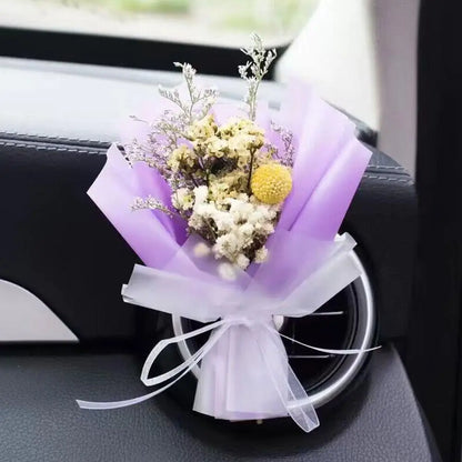 Car Air Vent Aromatherapy Diffuser Dry Flower Mini Bouquet Car Decor Ornament Air Conditioning Fragrance Clip Car Accessories