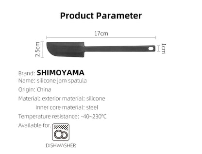 SHIMOYAMA Silicone Jam Spatula Kitchen Deep Bottle Scraper Kitchen Cream Cake Mixing Batter Food Grade Long Handle Spatulas