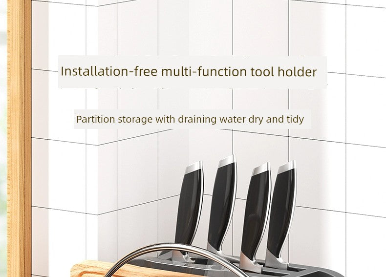 Multi-Functional Cutting Board Kitchen Knife Holder