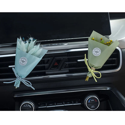 Creativity Dried Flowers Bouquet Car Perfume Air Vent Clip Mini Bouquet Eternal Flower Car Accessories Interior Woman Ornament