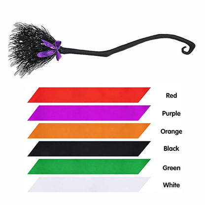 Plastic Witch Brooms On Halloween Halloween Theme Decorative Besoms For Holloween