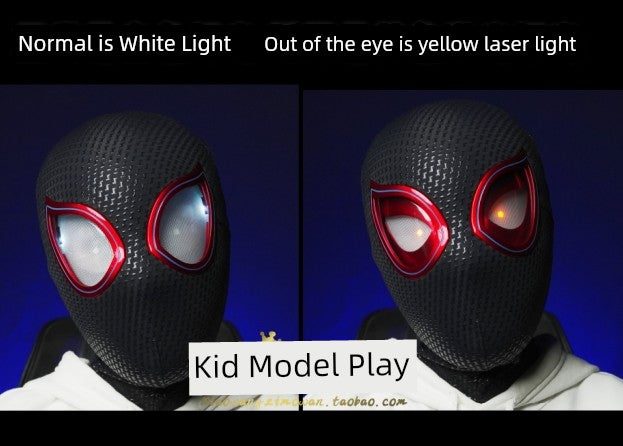 Myers Laser Eye Electric Spider-Man Headgear Eye Movable Blink Halloween Boyfriend Gift