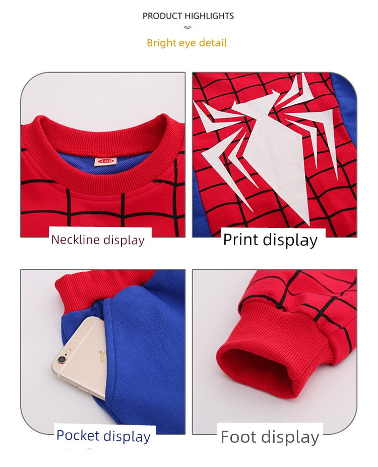 Children's Halloween Spider-Man Autumn Cartoon Sweatshirt