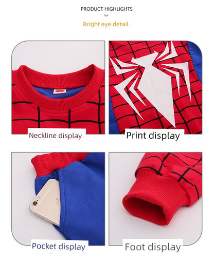 Children's Halloween Spider-Man Autumn Cartoon Sweatshirt