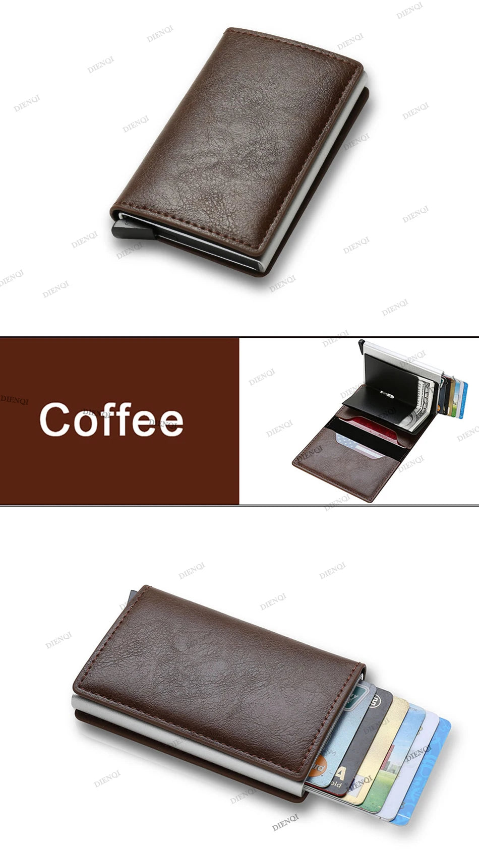 Anti Thief Rfid Credit Card Holder Smart Minimalist Wallet Pocket Men Women Slim Cardholder Bank Cash Creditcard Case Bag Purse