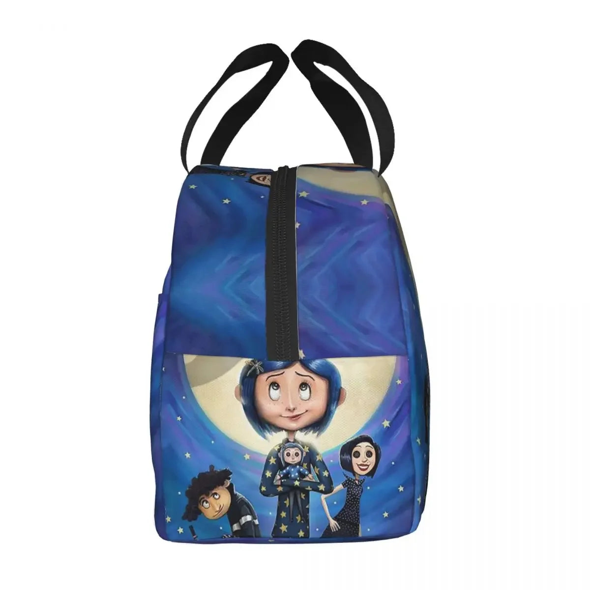 Halloween Horror Movie Coraline Insulated Lunch Bag for Women Portable Cooler Thermal Food Lunch Box Outdoor Camping Travel