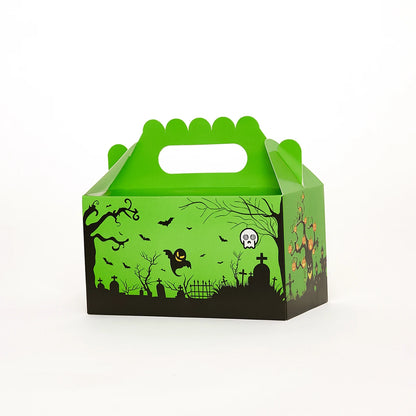 4/24 pcs Halloween hand-held cake box gift packaging box, party baking packaging supplies, holiday supplies