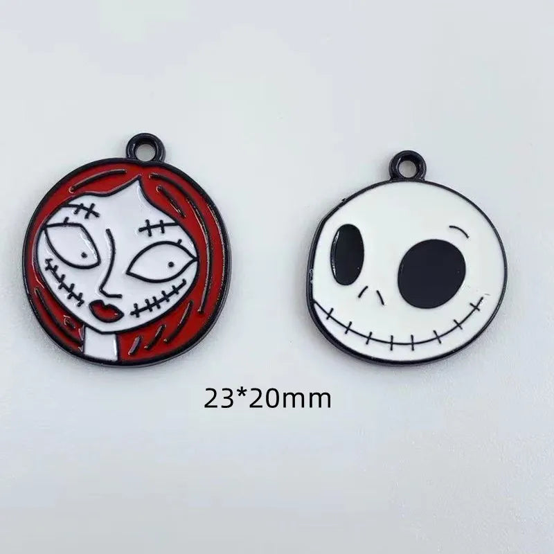 10pcs Enamel Cartoon Haunted  Halloween Ghost Charms DIY Jewelry Making Fashion Earring Necklace Bracelet Pendants Accessorie