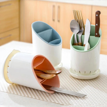 Cutlery Storage Holder Cutlery Drainer Container Drying Rack Non Slip Tableware Knife Spoon Fork Storage Box Kitchen Organizer