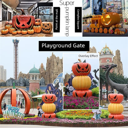 Halloween Decoration Pumpkin Lamp Large Theme Park Shopping Mall Art Gallery Block Outdoor Scene Sculpture Model Decoration