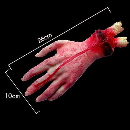 Halloween Horror Props Fake Bloody Hand Haunted House Party Decor Scary Fake Hand Finger Leg Foot Brain Heart Halloween Supplies