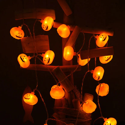 Fantastic Funny LED String Lights Halloween Decoration Accessories Lamp Horror LED Halloween pumpkin battery light string