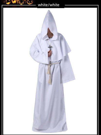 Halloween Adult Costume Medieval Monk Monk Robe Cosplay Wizard Priest Godfather Priest Male Manufacturer