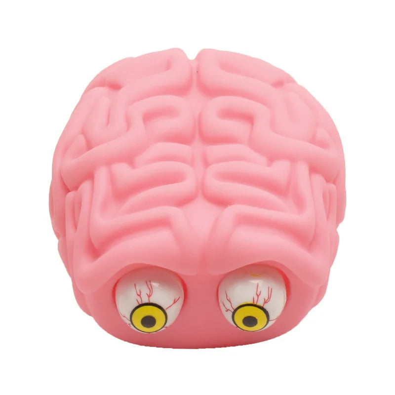 Flippy Brain Squishy Eye Popping Squeeze Fidget Toy Cool Stuff Kids ADHD Autism Anxiety Relief Anti Stress Fun Halloween Toy