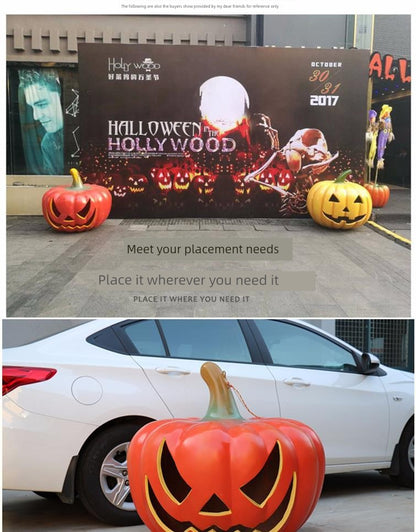 Halloween Decoration Pumpkin Lamp Large Theme Park Shopping Mall Art Gallery Block Outdoor Scene Sculpture Model Decoration