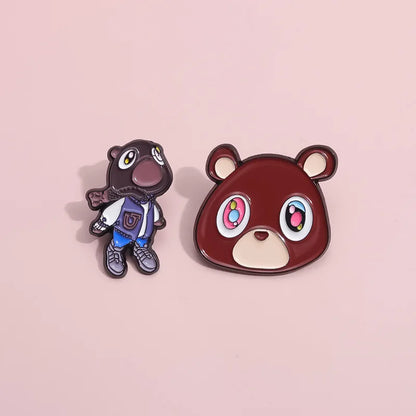 Anime Cartoon  lovely Little Bear Enamel Pins Funny Brooches Lapel Badges Pin for Backpack Hat Birthday Halloween Gift