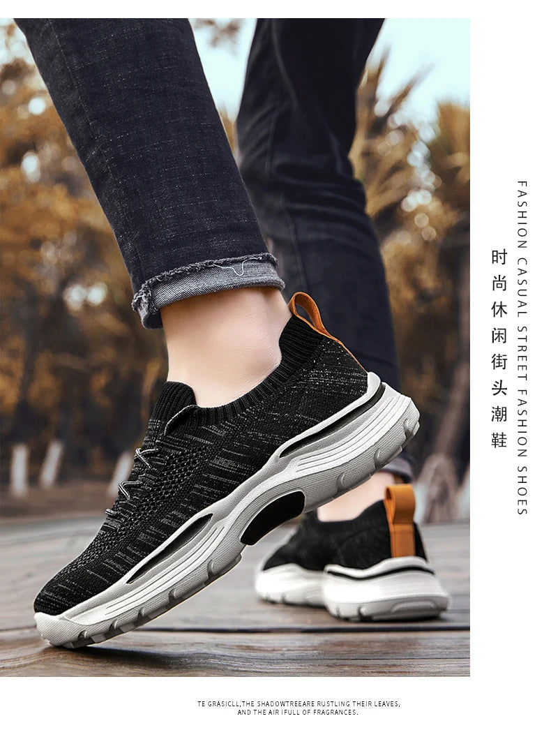 Men Casual Shoes Comfortable Mesh Shoes Summer Breathable Men Loafers Wide Slip On Walking Shoes Men 2023