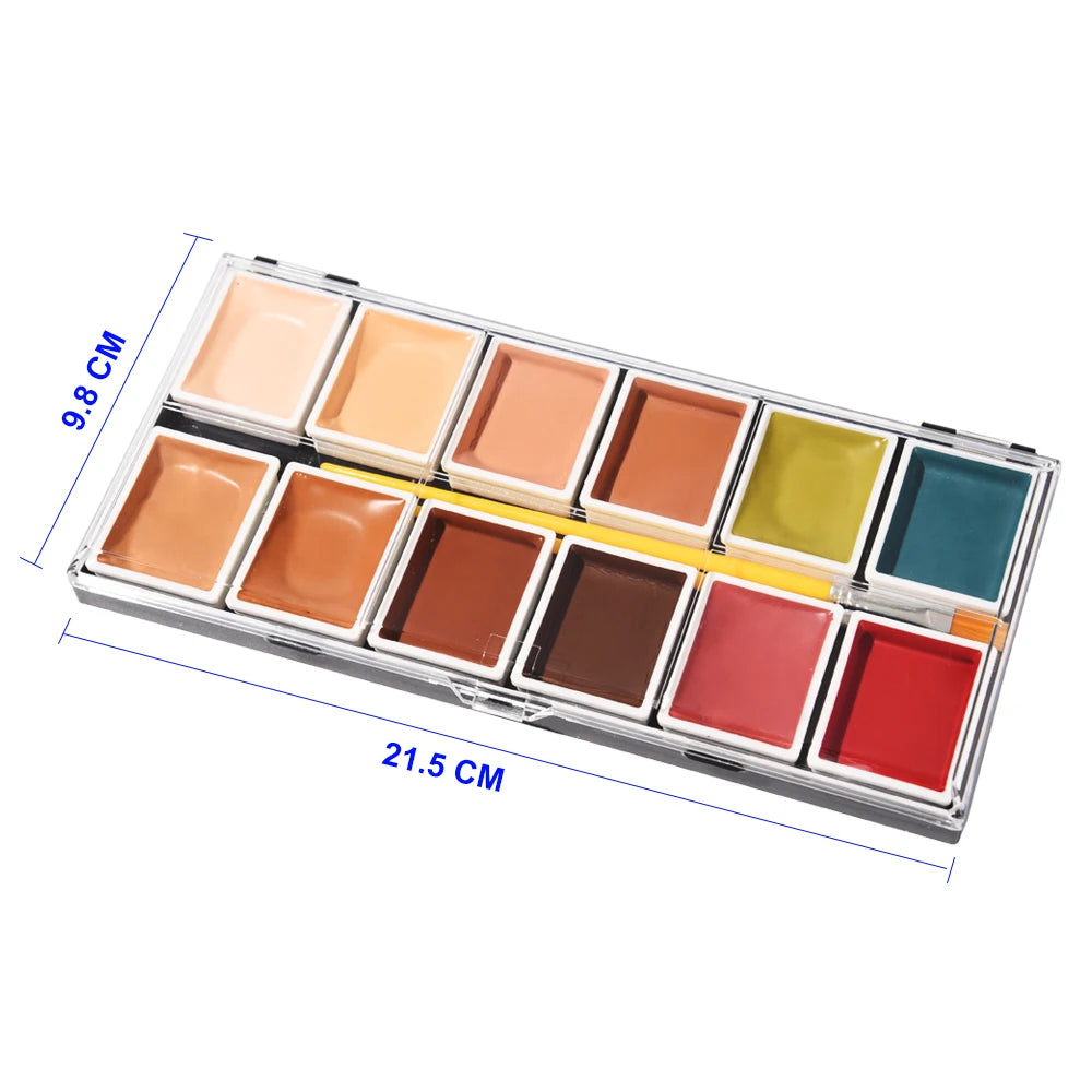 OPHIR Special Effect Makeup Paint Set Alcohol Activated Makeup Palette for Special Effects Artist Halloween Cosplay Makeup RT015