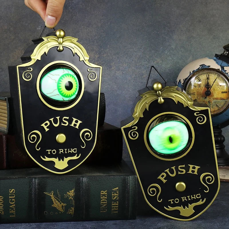 Halloween Eyeball Doorbell Electric Luminous Sound One Eyed Doorbell Prank Prop Glowing Horror Ghost Festival Haunted Decoration