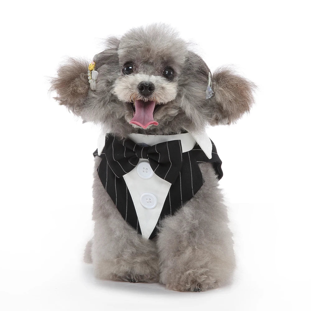 Christmas Dog Costume Dog Halloween Apparel Dog Wedding Outfit Clothes Wedding Shirt Clothes Formal Tuxedo for Teddy Bulldog