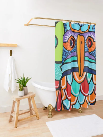 totem Shower Curtain For Shower Waterproof Shower Elegant Bathroom Curtain