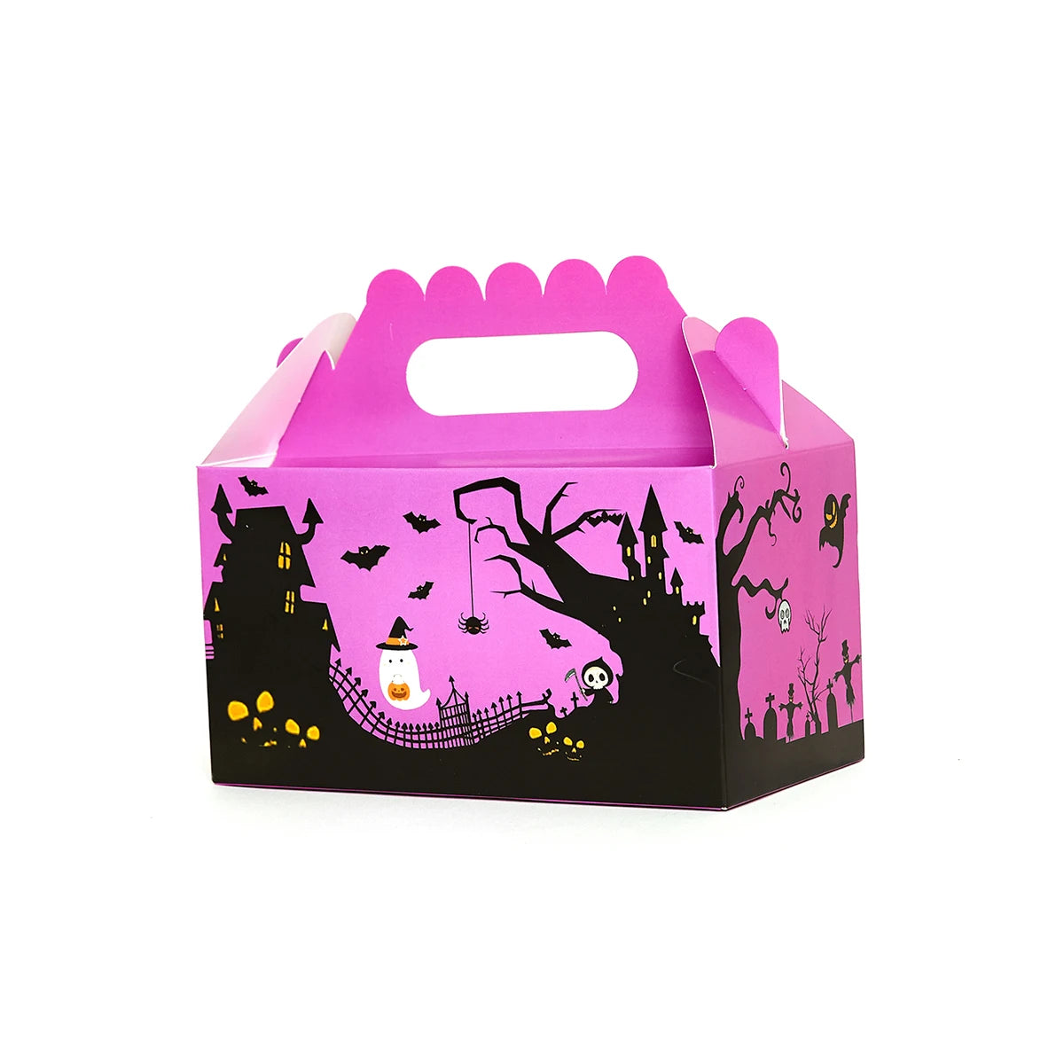 4/24 pcs Halloween hand-held cake box gift packaging box, party baking packaging supplies, holiday supplies