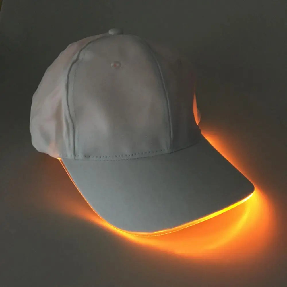 Colorful LED Flashing Baseball Cap Hip Hop Luminous Baseball Hat Christmas Halloween Party Peaked Cap Gentleman Performance Hat