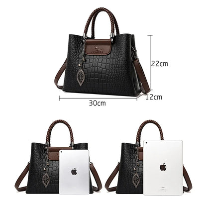 Soft Leather Luxury Handbags Women Bags Designer 3 Layers Shoulder Crossbody Sac Ladies Large Capacity Shopping Messenger Tote