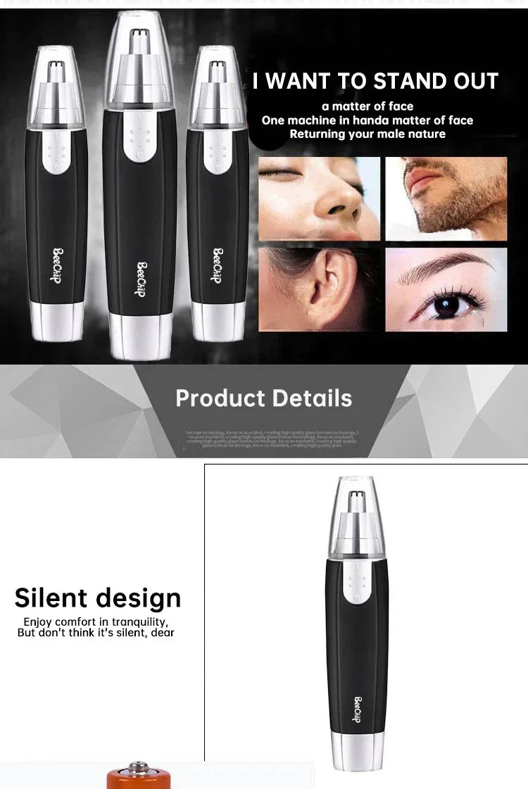 Electric Nose Hair Trimmer For Men Battery Model Trimming Nose Hair Women Nostrils Trim The Hair Scissors Nasal Hair Knife