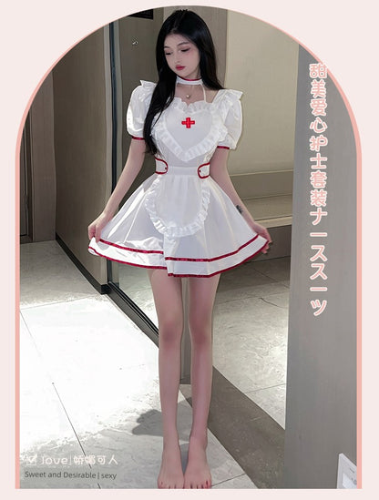 Cute Nurse Sister Pure Desire Wind Dress Cosplay Uniform Suit Halloween Sexy Internet Celebrity Streamer Clothing