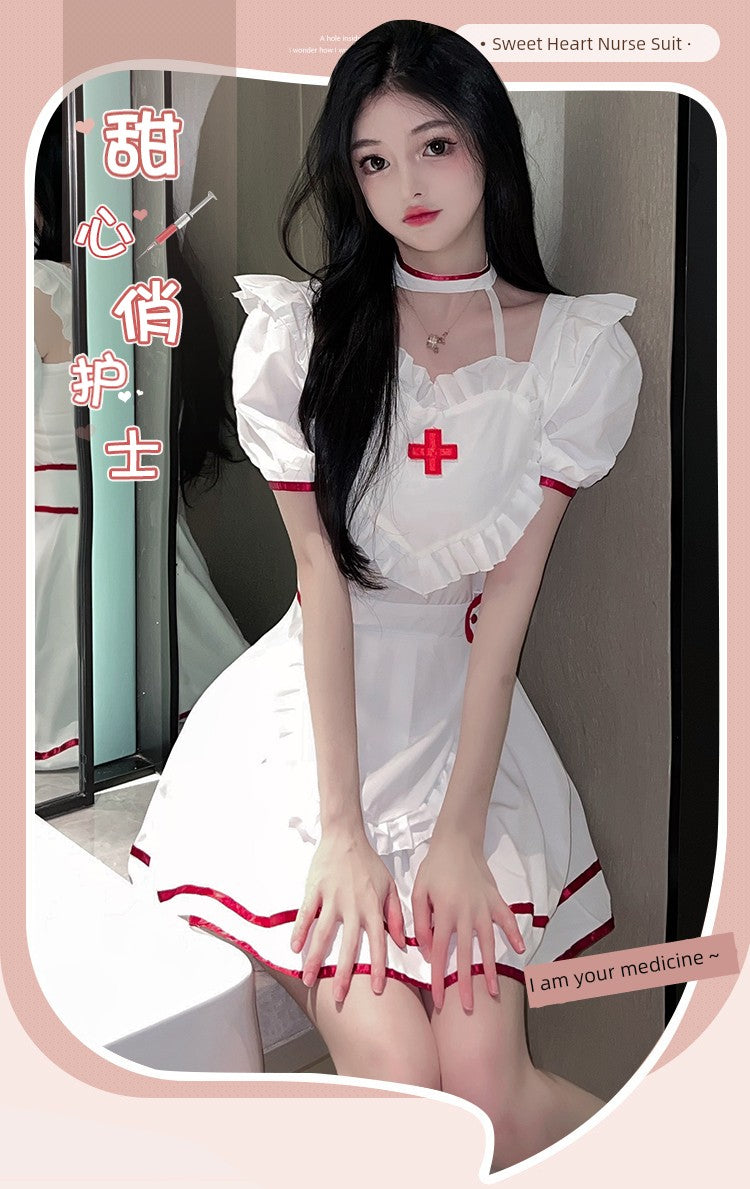 Cute Nurse Sister Pure Desire Wind Dress Cosplay Uniform Suit Halloween Sexy Internet Celebrity Streamer Clothing