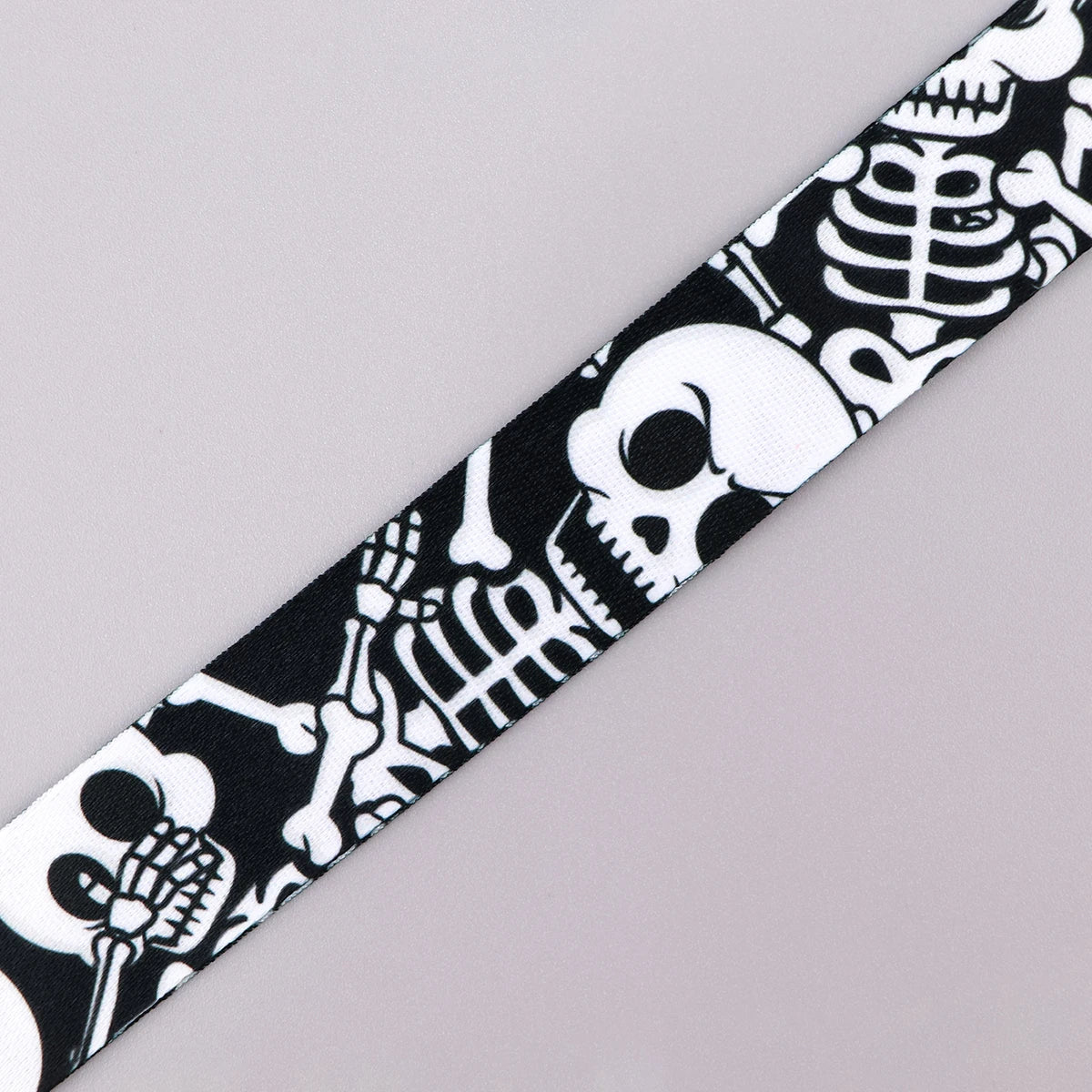 Skull Lanyard for Key ID Card Gym Phone Straps USB Badge Holder DIY Neck Strap Hang Rope Halloween Lanyard Phone Accessories