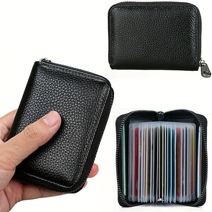 PU Leather Card Holder (New) Mini Card Holder, 22 Card Slots Business Card Case Purse Credit Card Holder Wallet