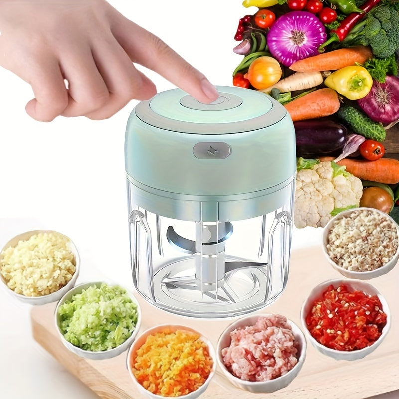 1 piece 250ml USB Rechargeable Garlic Mixer and Electric Shredder - Small Automatic Cooking Machine for Multi-Scene Use - Available in Various Colors